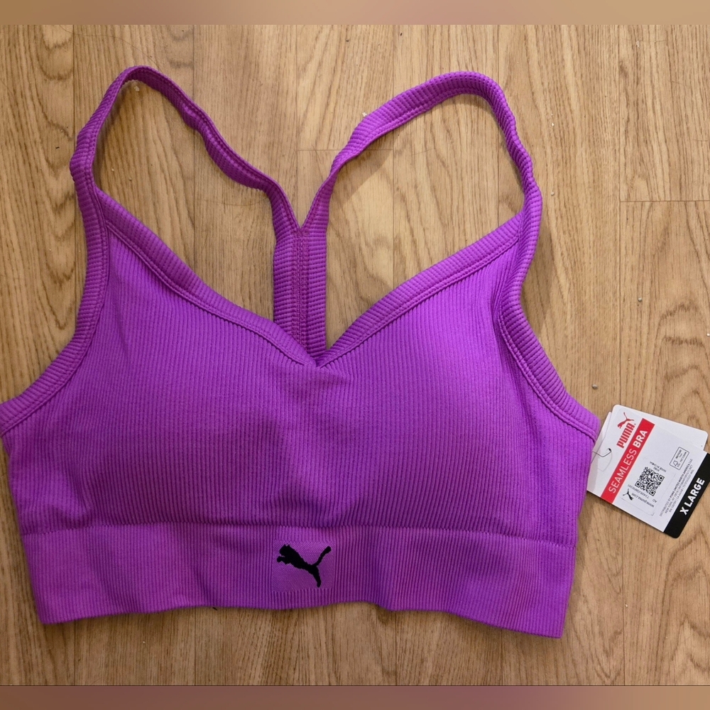 Puma Women's Purple Sports Bra Size XLarge